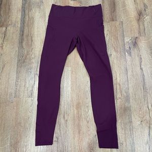 Fabletics pure luxxe burgundy leggings